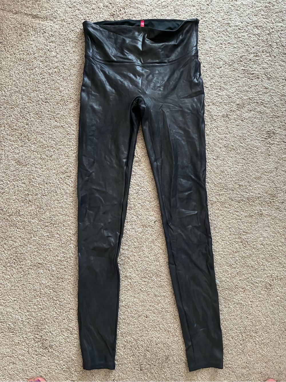 High-Waist Black Faux Leather Women’s leggings